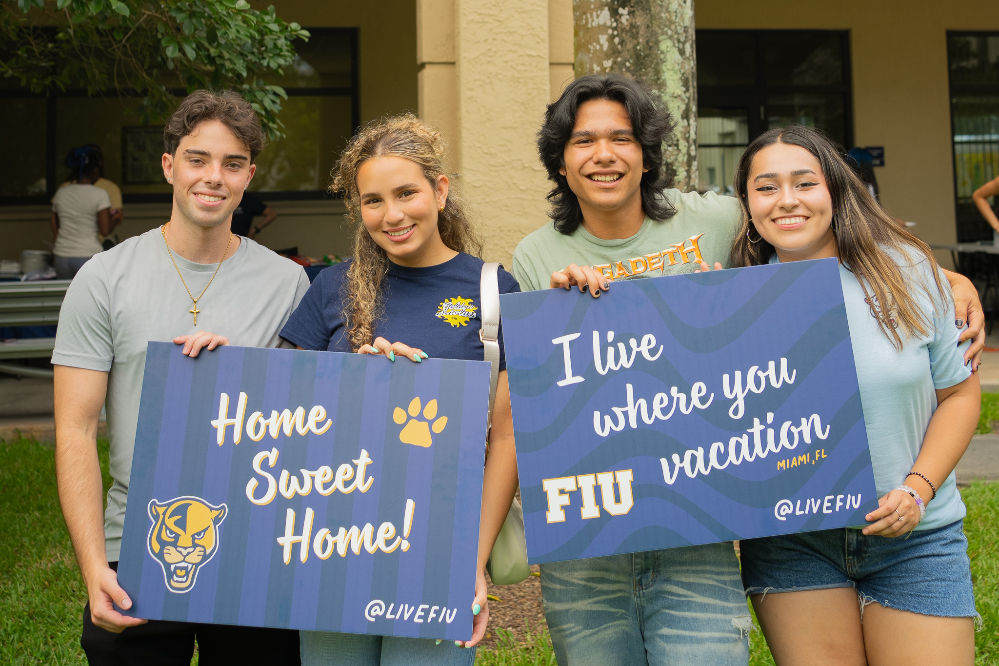 Students live on-campus
